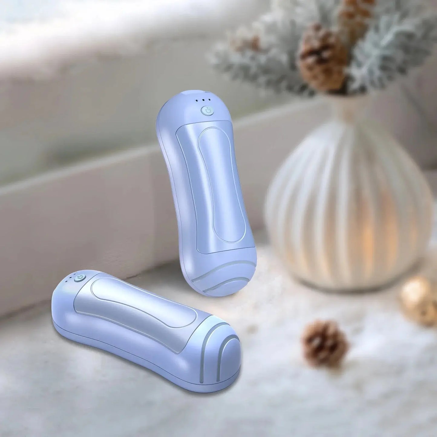 Hand Warmers Rechargeable 2 Pack,6000Mah Portable Electric Hand Warmer USB Pocket Heater 20+Hrs Safe Heat,Heat Therapy for Raynauds,Hunting,Golf,Camping,Women Mens Ideal Present,Blue