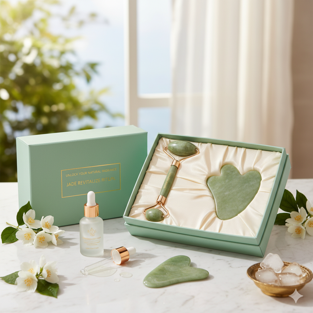 High Quality Jade Roller & Gua Sha Gift Box